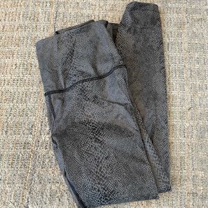 Beyond Yoga Snakeprint Metallic Leggings